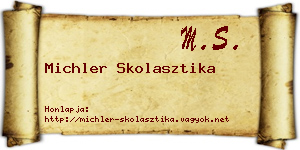 Michler Skolasztika névjegykártya